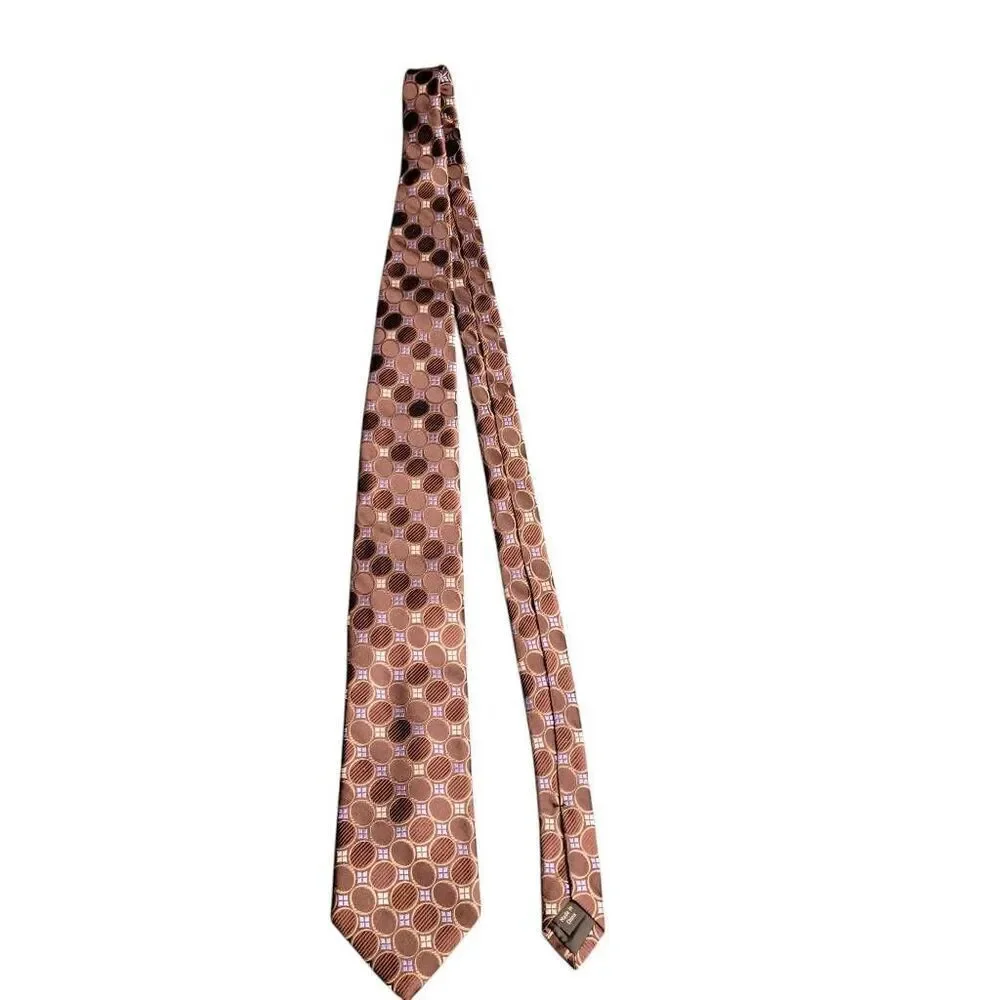 Tie Michael Kors Brown & Blue Silk Professional Business Career Preppy Necktie